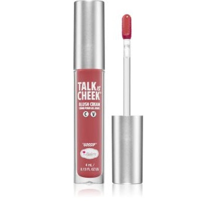 Thebalm Talk Is Cheek Blush Cream, culoare roșu coral, ambalaj tub metalic