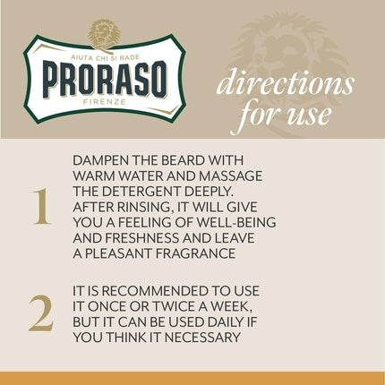 Șampon pentru Barbă, Proraso, Beard Wash Wood & Spice, 200ml