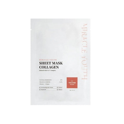 Mască facială tip pliată, Village 11 Factory, Miracle Youth Collagen, 23g