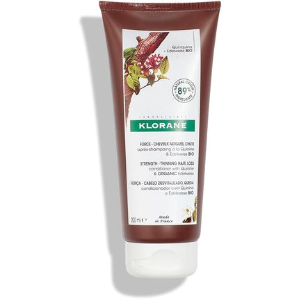 Condiționator Klorane pentru Păr Obosit, Chinină și Edelweiss, Alb, 244 g