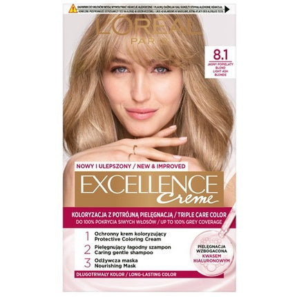 Vopsea de păr L'Oréal Excellence Creme 8.1 Light Ash Blonde