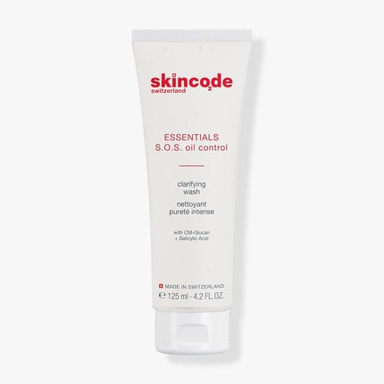 Gel de curățare față, Skincode, Oil Control, 125ml