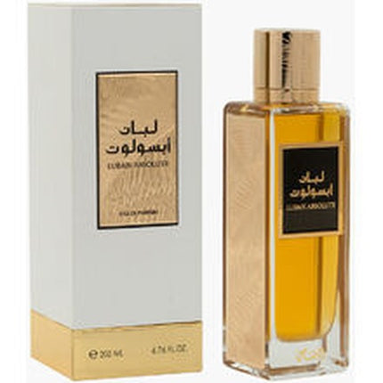 Eau de Parfum Rasasi Luban Absolute, 200ml, Sticlă cu lichid auriu