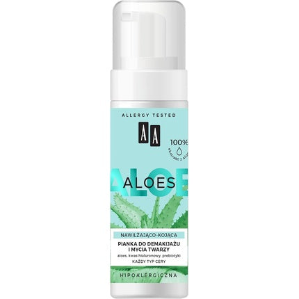 Spumă demachiantă, Aa, aloe vera, 150ml