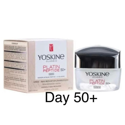 Cremă de zi, Yoskine, Platin Peptide 50+, alb 50ml