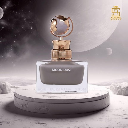 Aurora Moon Dust EDP 100ml, Parfum feminin, design sticlă neagră și dop sferic auriu