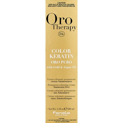 Vopsea de păr, Fanola, Oro Therapy Color Keratin 6.13 Blond închis bej