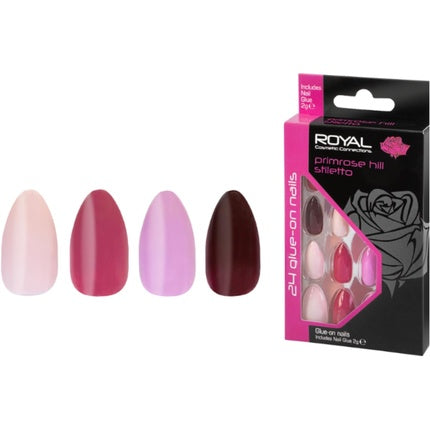Set de 24 unghii artificiale stiletto Royal Primrose Hill