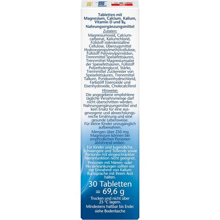 Supliment Mineral, Doppelherz, Magnesium 500 + Calcium + Potassium, 30 comprimate