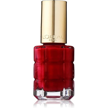 Lac de unghii L'Oréal Paris 554 Parisian Carmine, roșu închis, sticlă transparentă cu capac auriu