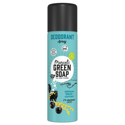 Desodorizant Spray Marcel's Green Soap, Mimosa & Blackcurrant, 293ml, 6% aloe vera