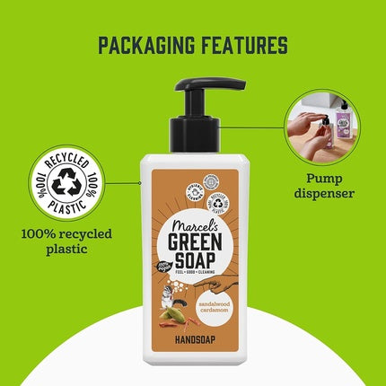 Săpun lichid, Marcel's Green Soap, sandalwood și cardamom, 250ml