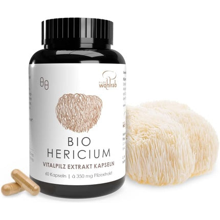 Capsule, Pilze Wohlrab, Bio Hericium, extract 350mg, 60 bucăți
