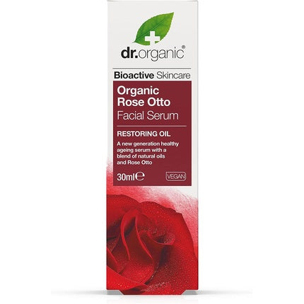 Ser facial, Dr Organic, Rose Otto, vegan, 30ml