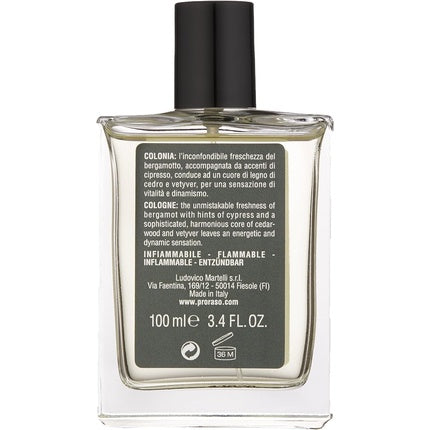 Eau de Cologne, Proraso, Cypress & Vetyver, 100ml