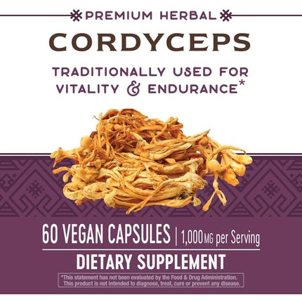Supliment alimentar, Natures Way, Cordyceps, 60 capsule, violet