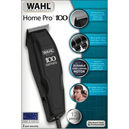 Mașină de tuns păr Wahl Home Pro 100 cu 8 piepteni și ulei
