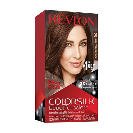 Vopsea de păr, Revlon, Colorsilk, castaniu auriu închis