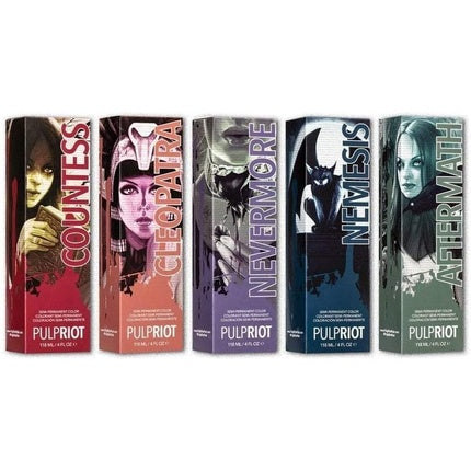 Vopsea semi-permanentă pentru păr, Pulp Riot, Raven Collection Nevermore, 118ml