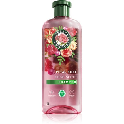 Șampon Herbal Essences Petal Soft cu parfum de trandafir pentru păr uscat și deteriorat, 350 ml