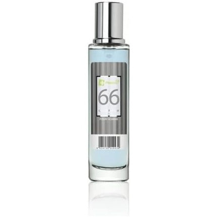 Eau De Toilette IAP Pharma Pour Homme No 66, 30ml, sticlă transparentă cu lichid albastru deschis