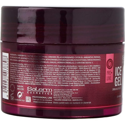 Gel de păr Salerm Cosmetics Ice Gel 03, fixare puternică, 200ml
