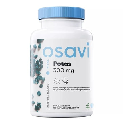 Supliment mineral Osavivital Potas 300mg, 180 capsule