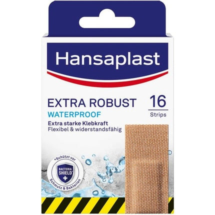 Bandaje adezive textile Hansaplast Extra Robust Waterproof, 76x26mm, maro, 16 buc