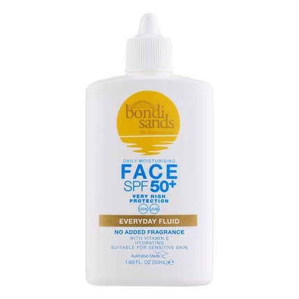 Lichid Facial SPF50+ Bondi Sands Everyday Fluid, Fără Arome Adăugate