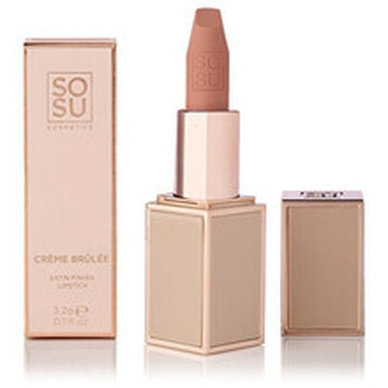 Sosu Cosmetics Satin Lipstick, Cremă Brûlée, ruj satinat, cutie metalică