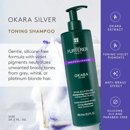 Șampon Rene Furterer Okara Silver, 600ml