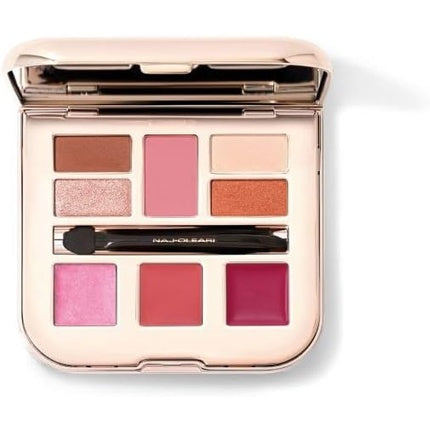 Paletă machiaj ochi și buze, Naj Oleari, La Postina Rosa XS, roz metalizat, 9 culori