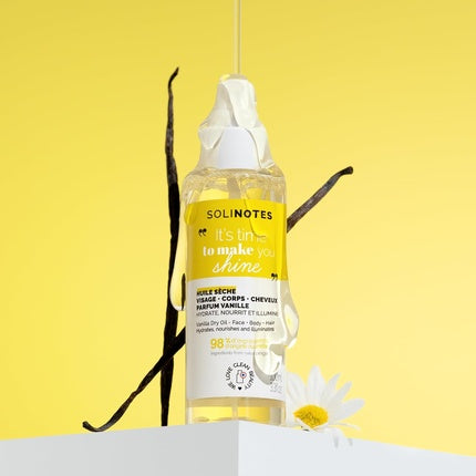 Ulei Uscat Solinotes, 100ml, Vanilie, Pentru Față, Corp și Păr