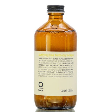 Șampon Oway Purifying Hair Bath pentru scalp uscat, 236 ml, sticlă amber