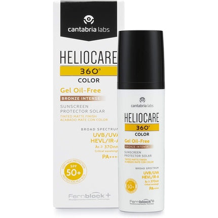 Gel fotoprotector, Heliocare 360º, SPF50+, Bronz Intense