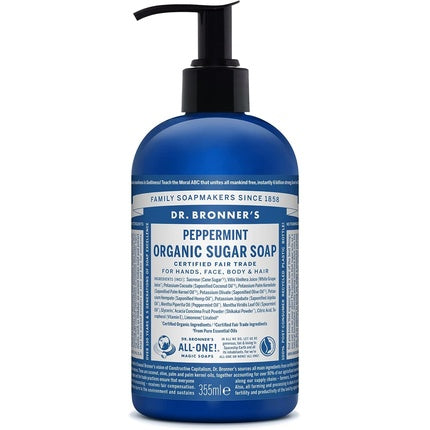 Săpun lichid Dr. Bronner's Organic Sugar Soap Peppermint 355ml