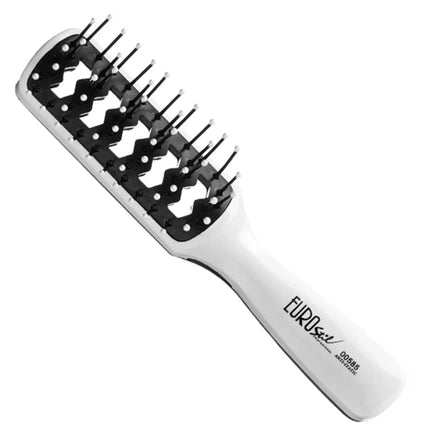 Eurostil Bicolor Skeleton Antistatic Brush Small, Alb/Negru