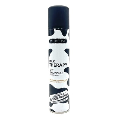 Șampon uscat Morfose Milk Therapy, alb cu imprimeu vacă, 200 ml