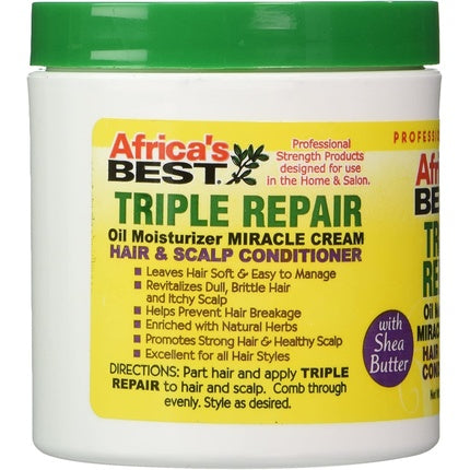 Cremă de păr cu ulei și scalp, Africa's Best, Triple Repair, 170g