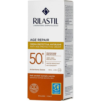 Cremă solară, Rilastil, Age Repair, SPF 50+, anti-îmbătrânire, 40ml