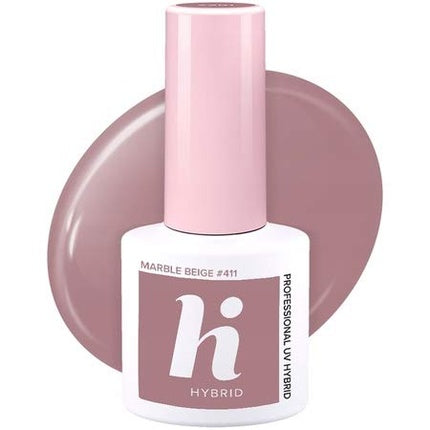 Lac de Unghii Hi Hybrid #411 Marble Beige, 5ml