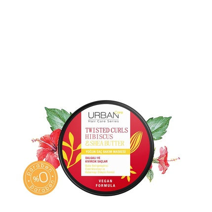 Mască de păr Urban Care cu hibiscus și unt de shea, 230ml, Vegan
