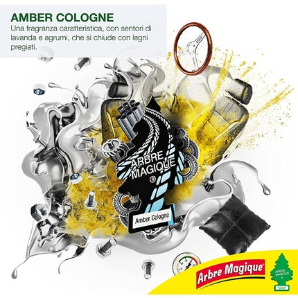 Odorizant auto, Arbre Magique, Amber Cologne, negru