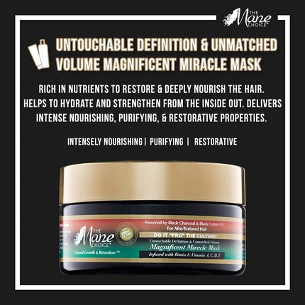 Masca păr The Mane Choice Miraculous, Negru, 100 g
