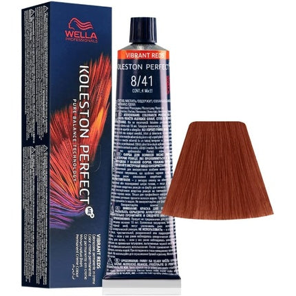 Vopsea de par Wella Koleston Perfect, 8/41 Blond deschis cupru cenușiu, 60ml