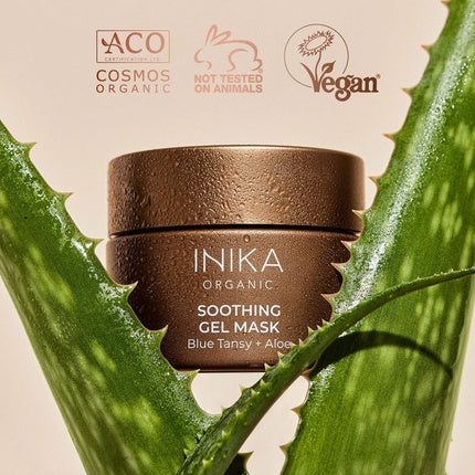 Masca hidratantă pentru față, Inika Organic, Soothing Gel Mask, 221 g