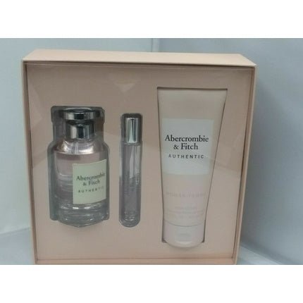 Set Parfum Abercrombie & Fitch Authentic, Femei, 3 piese, Transparent