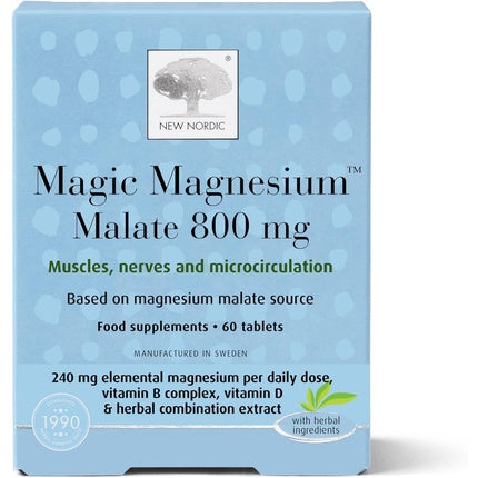 Supliment alimentar Magic Magnesium Malate 800 mg, 475 pastile, New Nordic