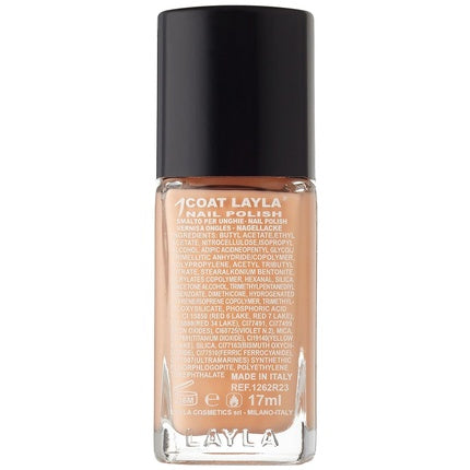Lac de unghii, Layla Cosmetics, 1 Coat, piersică, 17ml