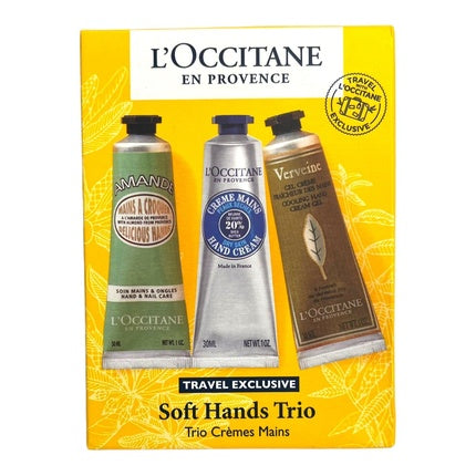 Cremă de mâini, L'Occitane, Trio Almond, pentru piele uscată